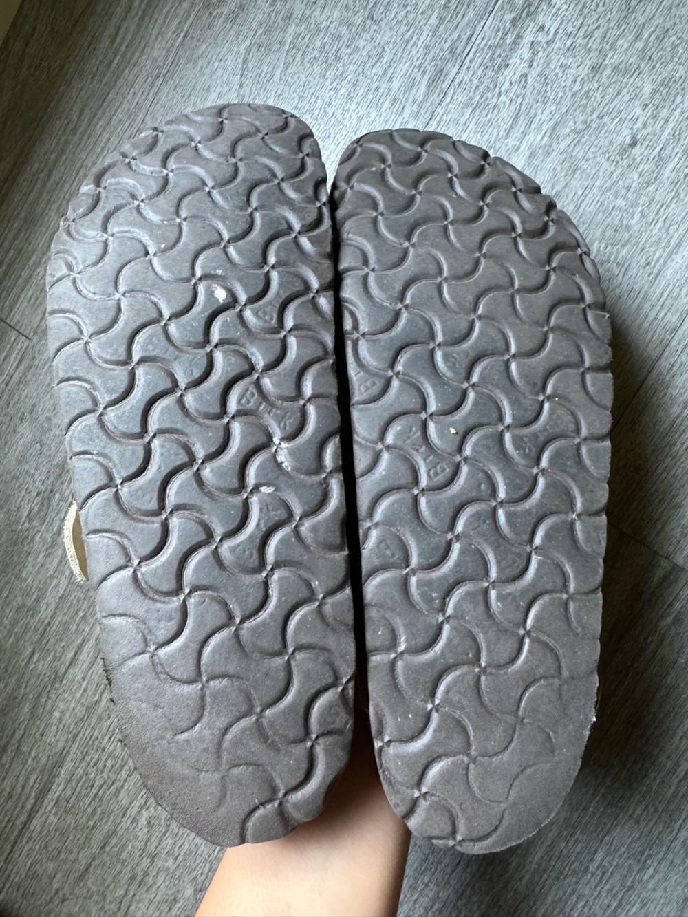 Birkenstock Suede Clog Sandals in Light Brown - Picture 5 of 6